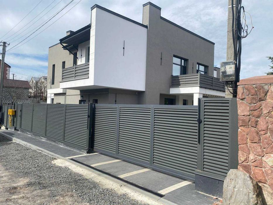 Сучасні металеві відкатні ворота— ВИГОТОВЛЕННЯ та МОНТАЖ!