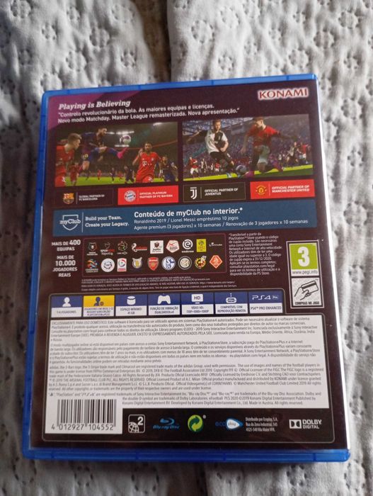 PES 2020 PS4! Jogo de Futebol! Excelente Estado! Preço Rápido!