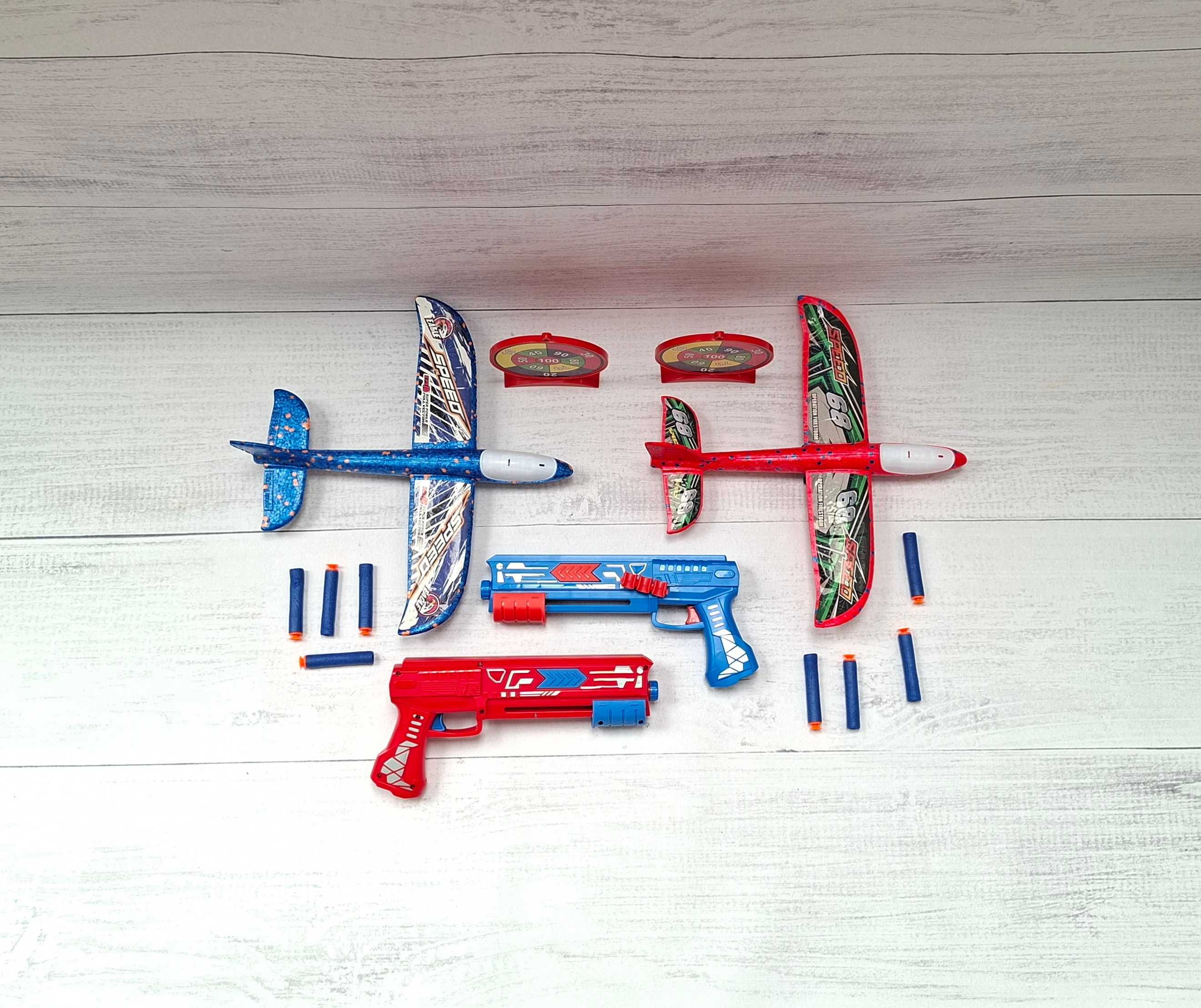 Zabawka samolot katapulta Pistolet wyrzutnia pistolet dla dzieci 2 szt