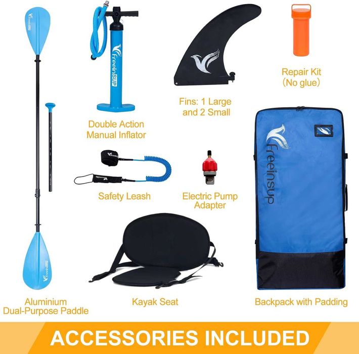 Deska SUP FREEIN nadmuchiwana z akcesoriami do wiosłowania