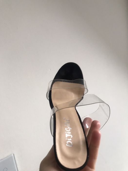 Buty vinylowe plastikowe przeźroczyste transparentne r. 38