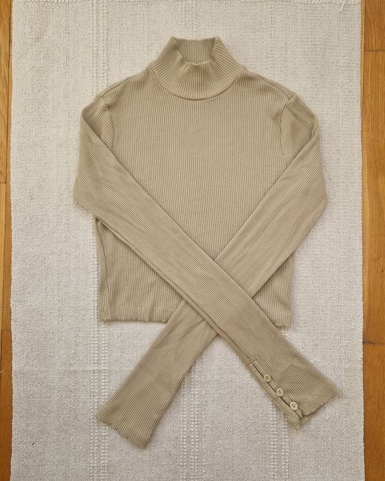 Śliczna szałwiowa bluzka/top z wiskozy długim rękawem & other stories