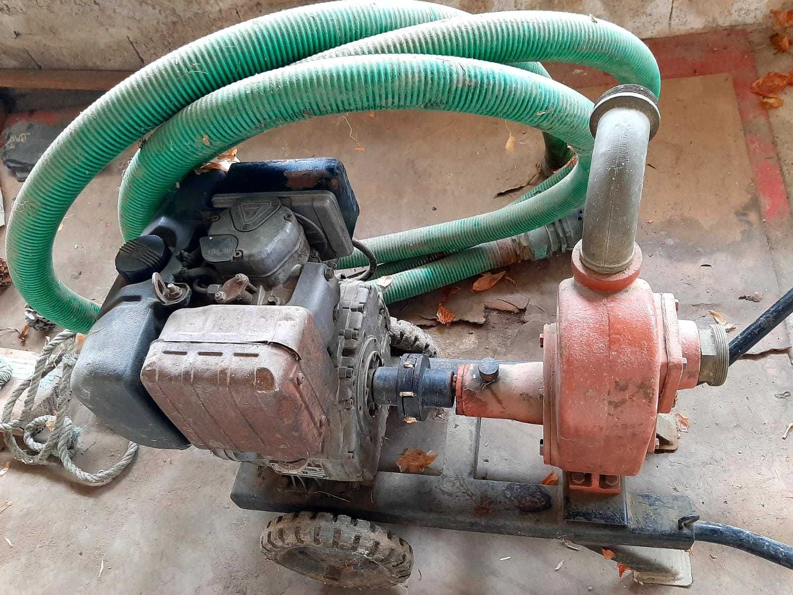 Motor de rega lombardini diesel com tubagem e bicos