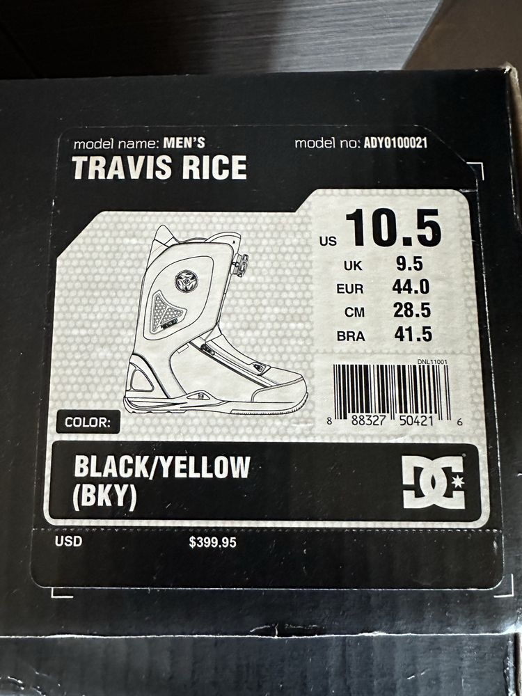 Сноубордичні черевики ботинки Dc Shoes 10.5 eur 44 Travis Rice