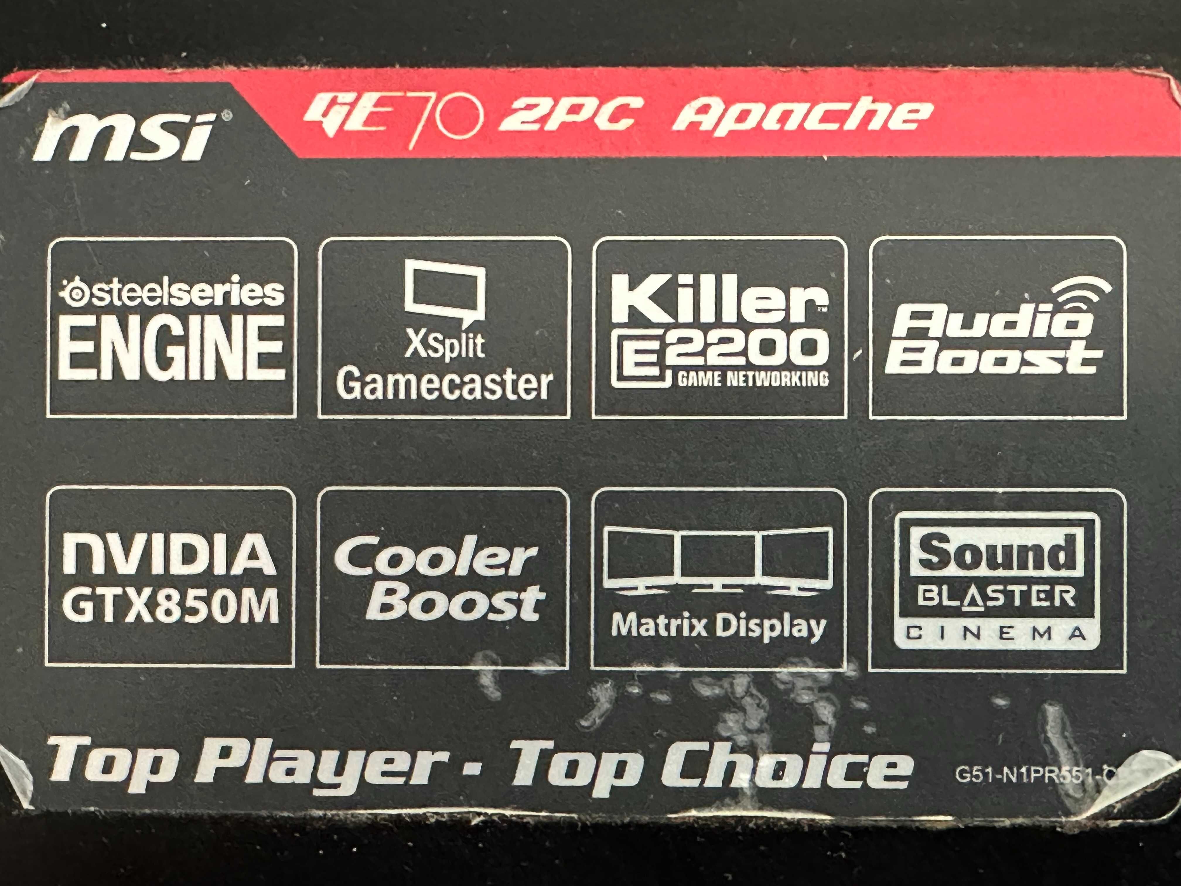 Laptop MSI GE702PC-271XPL