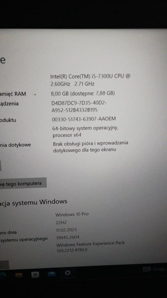 Jak nowy mały biznesowy laptop Dell 7390, 13,3" i5 7 gen, 8/512 GB Win