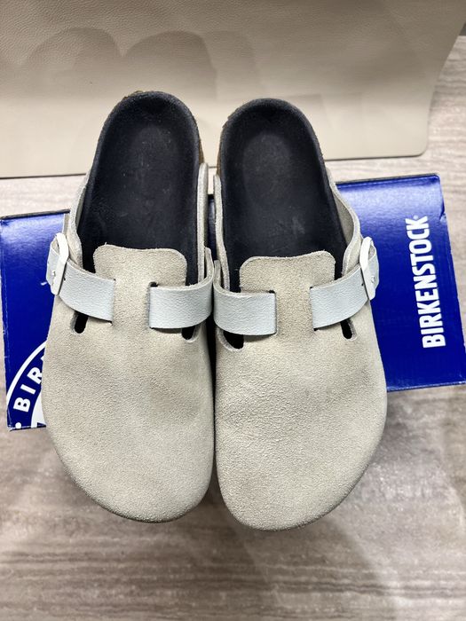 Сабо жіночі birkenstock boston сірого кольору