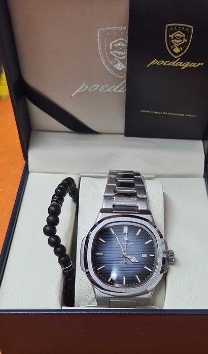 Relógio Poedagar Nautilus Azul Oceano - 41 mm