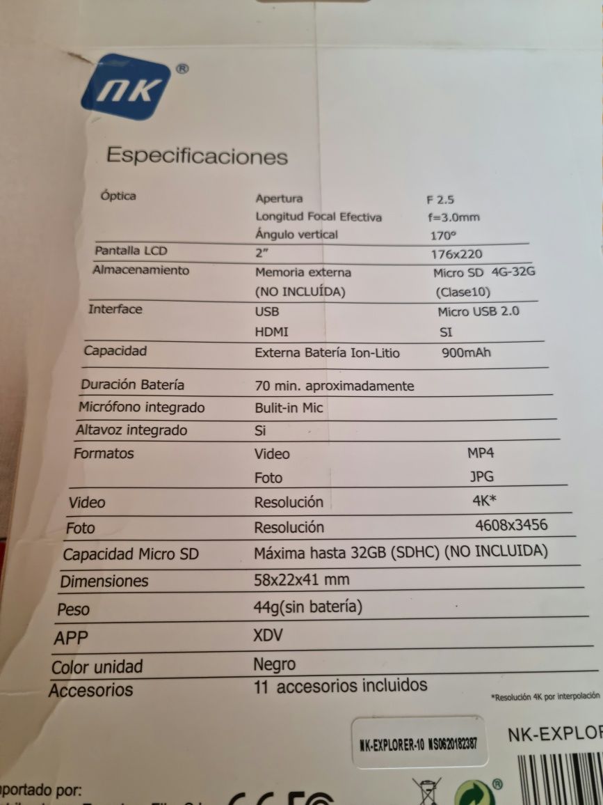 Camera de desporto 4k