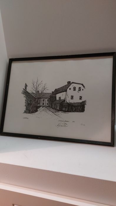 Grafika zabytkowego miasta Linköping