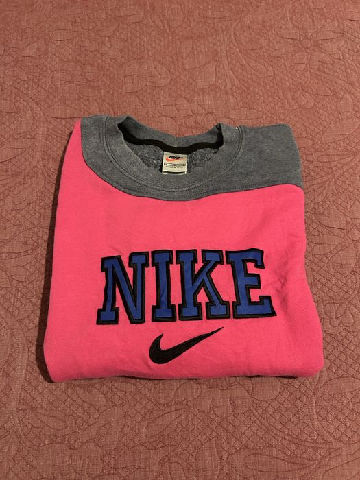 Sweatshirt Nike Rework (Rosa e Cinza)