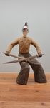 Unikat figurka rzeźba Samuraj metal art deco