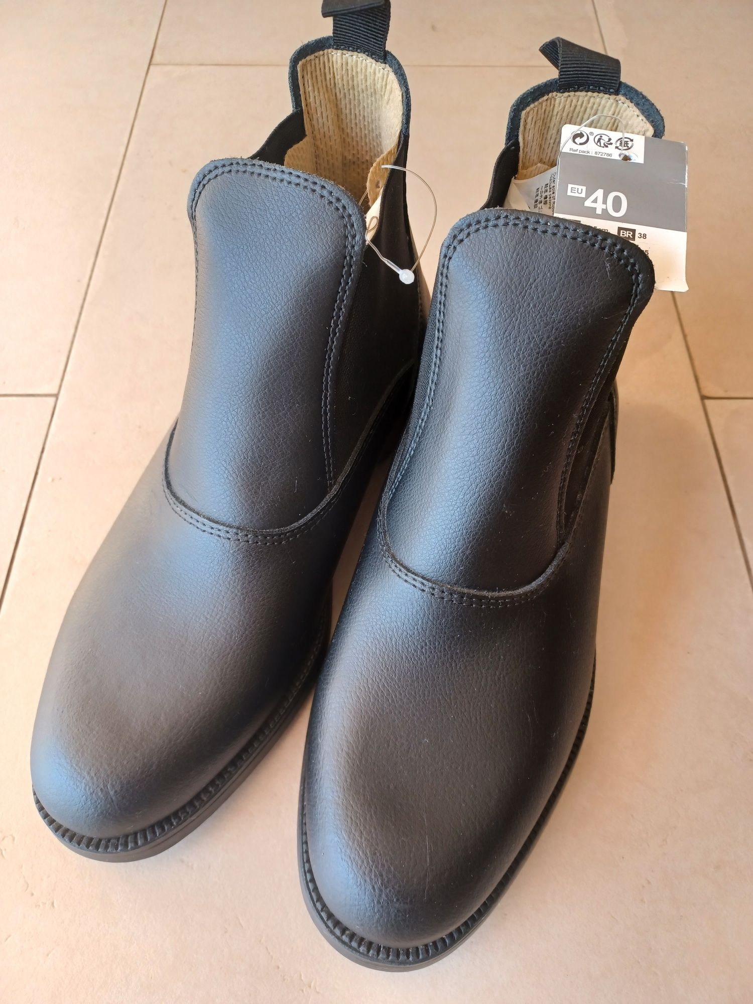 Botas de montar couro Tam 40