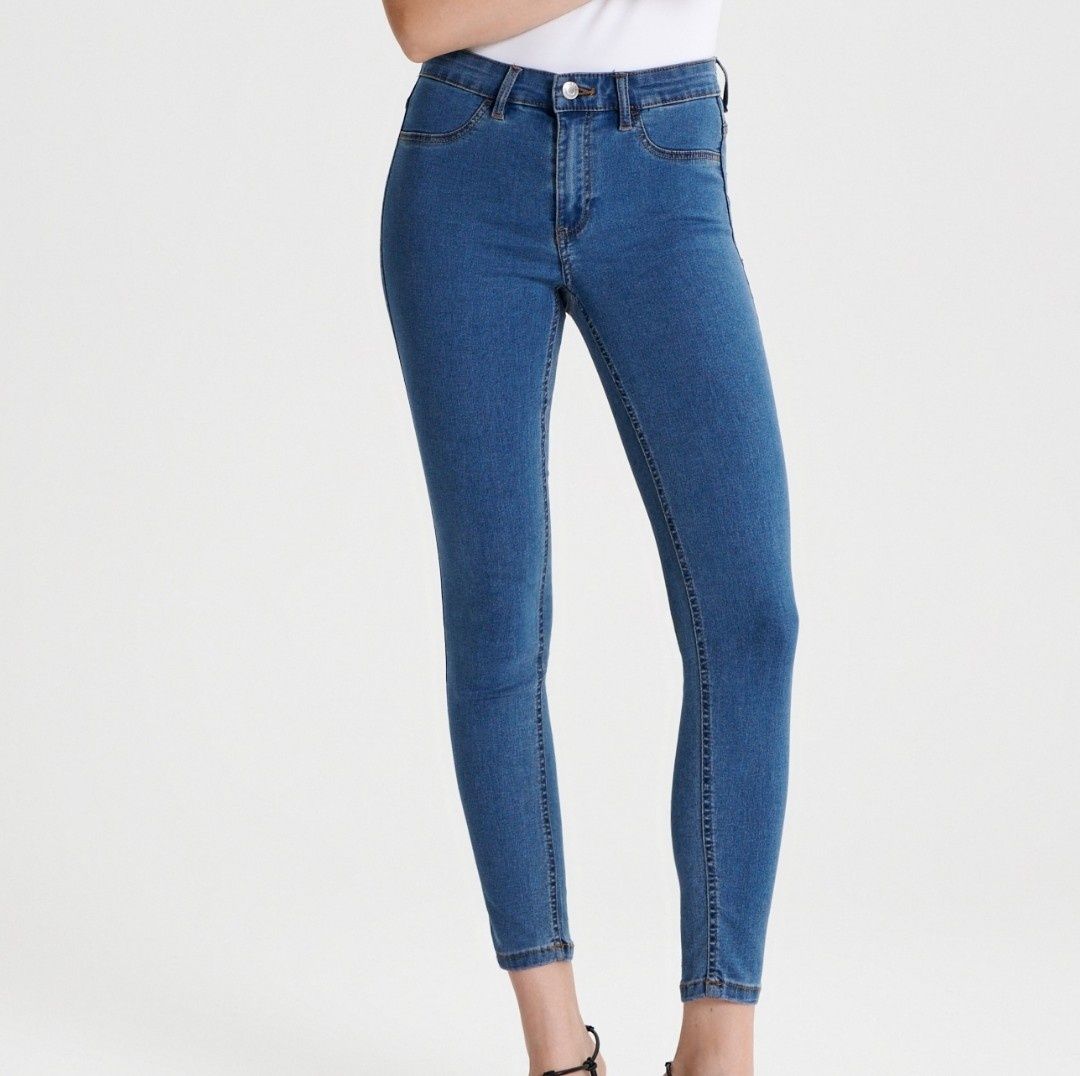 Nowe spodnie skinny jeansy push up rurki niebieskie jeansowe dżinsy 44