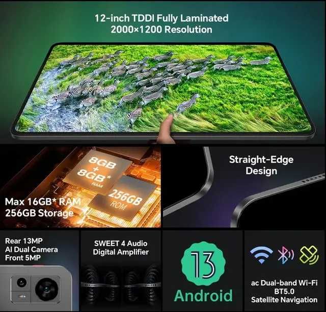 Планшет Teclast T60 8/256Gb з чохлом 12" дюймів 8000mAh 4G LTE Global