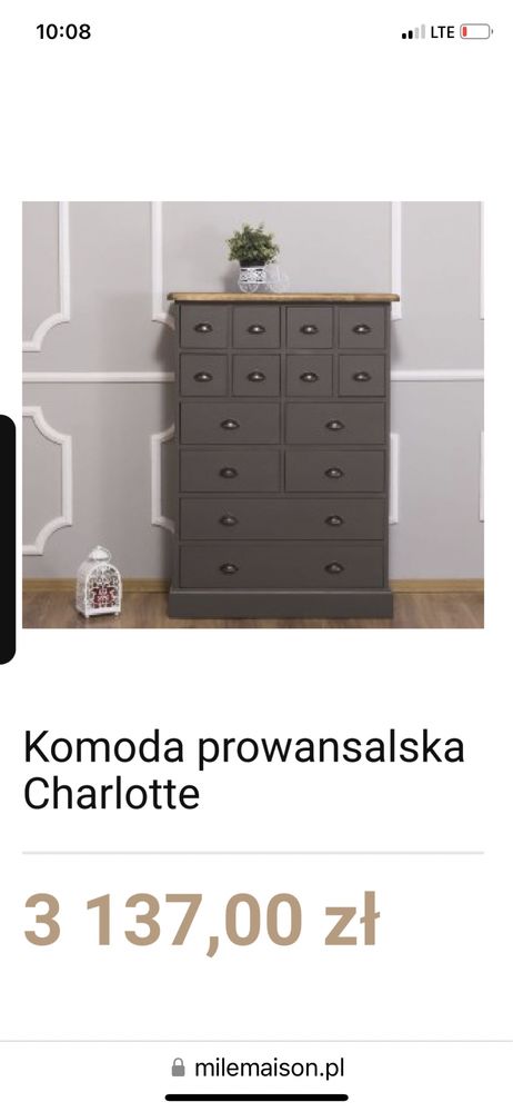 Komoda biblioteczna Prowansalska  Miłe Maison