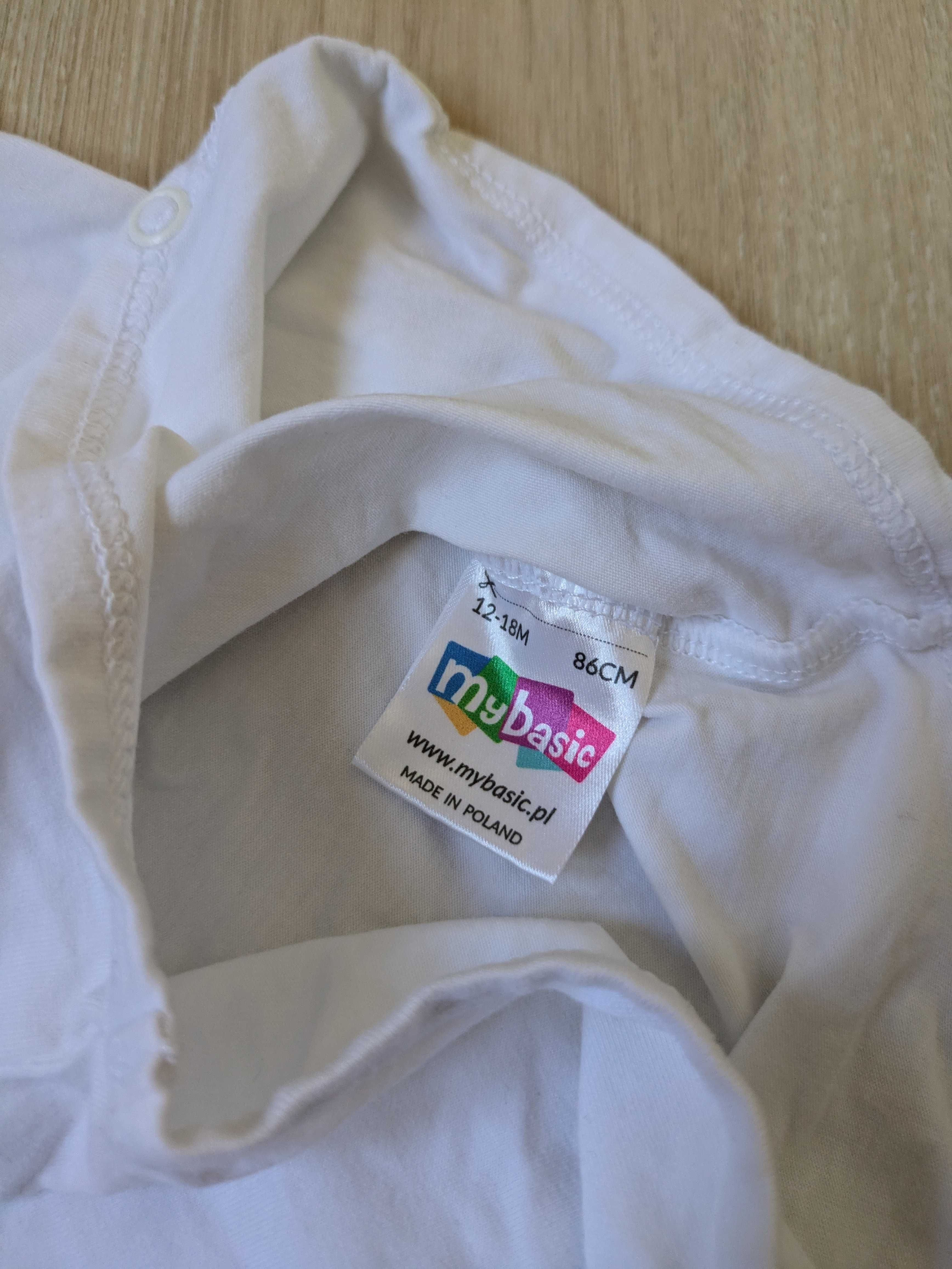Koszula chłopięca Reserved + białe body My Basic r. 86
