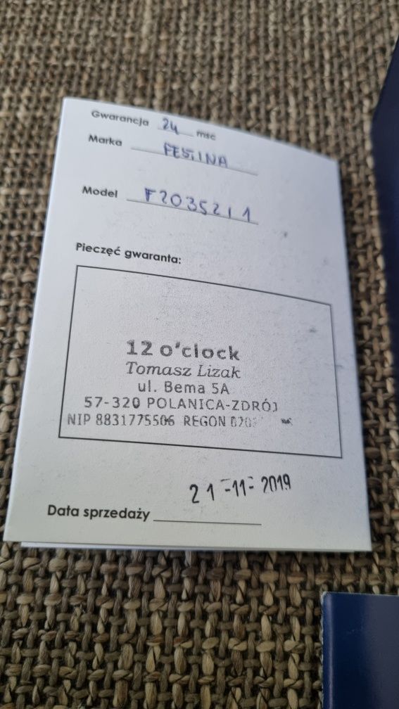 Sprzedam zegarek FESTINA F20352 Chrono Bike