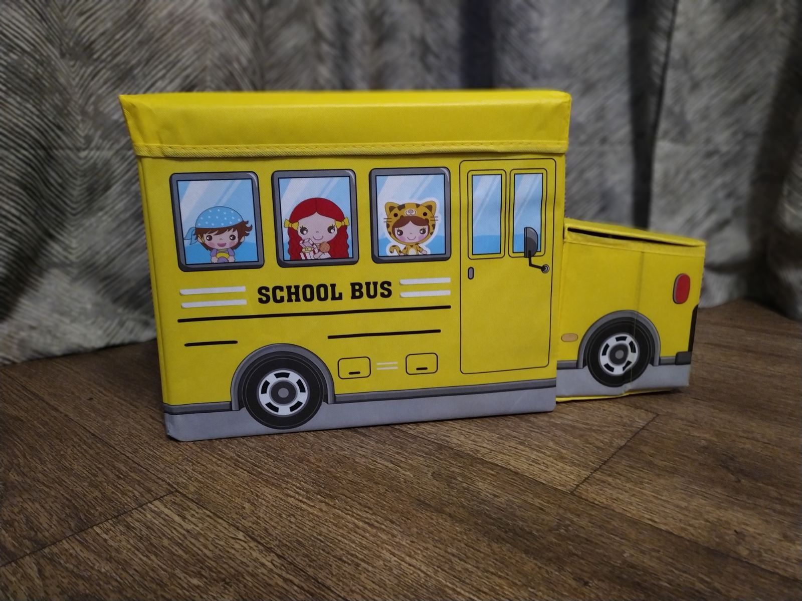 Пуф-короб складаний,ящик для іграшок Автобус з  КАПОТОМ