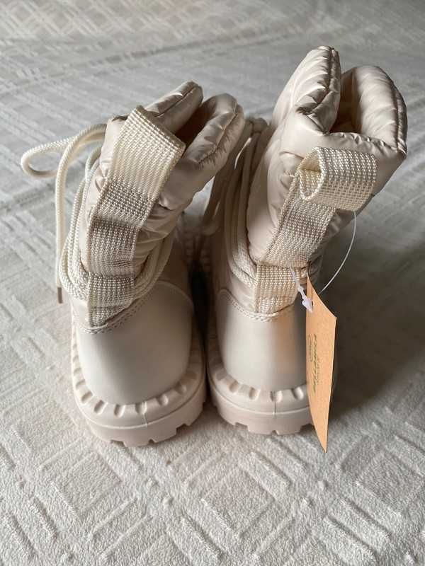 Buty emu Australia włoskie Italy kremowe pikowane śniegowce ugg 36