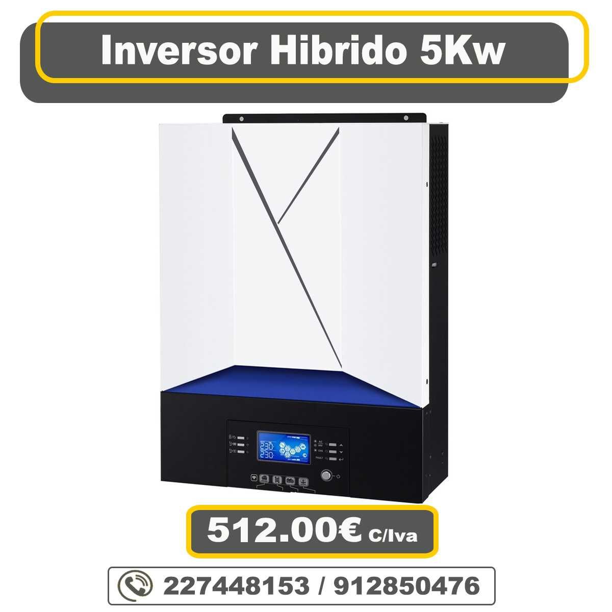 Inversor Híbrido 5000W Axpert (Admite Qualquer Tipo de Bateria) Novos