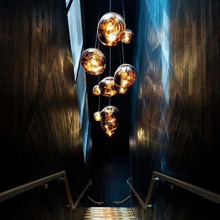 Lampa sufitowa wisząca złota