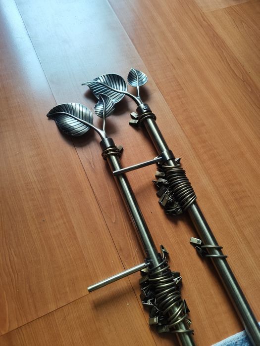 Karnisz 360 cm złoty postarzany podwójny