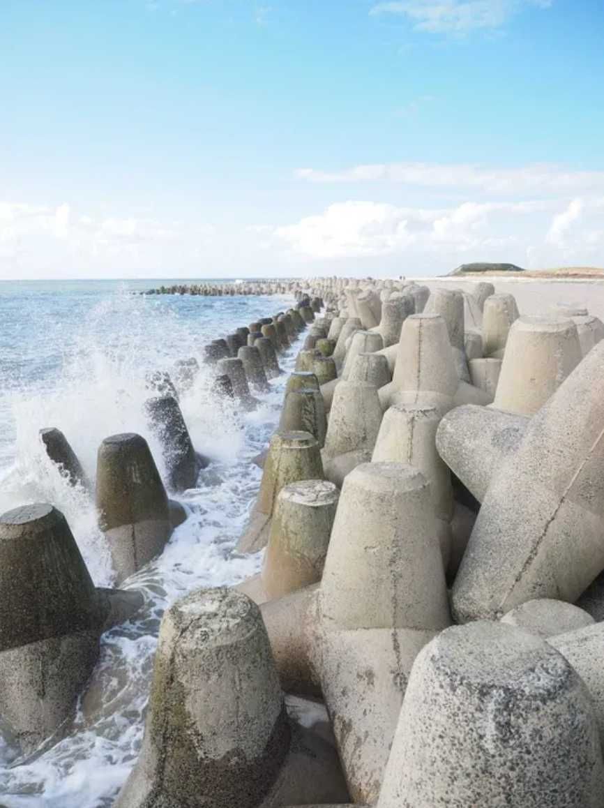 Betonowy blok mur czworonóg gwiazdoblok jeż zapora drogowa SZCZECIN