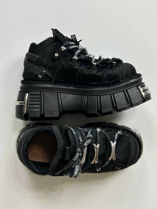 VETEMENTS New Rock Horse Hair кросівки черные кроссовки платформа 43