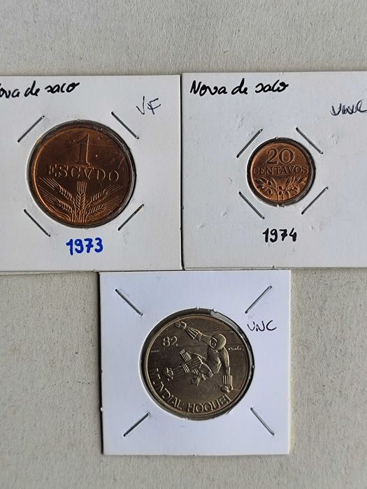 Lote de 11 moedas da República Portuguesa - escudos