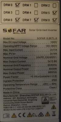 Falownik SOFAR SOLAR 8.8KTL-X 3fazowy .