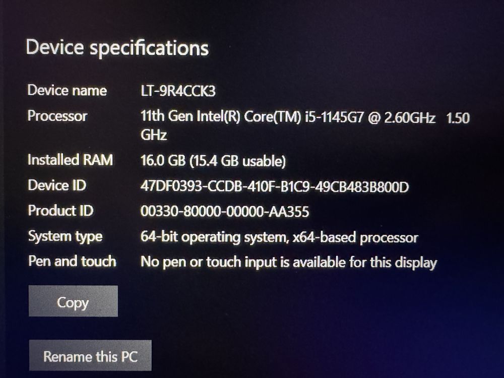Laptop Dell Latitude 5420 *blokada bios*