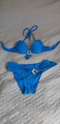 Błękitny strój kąpielowy dwuczęściowy/ bikini