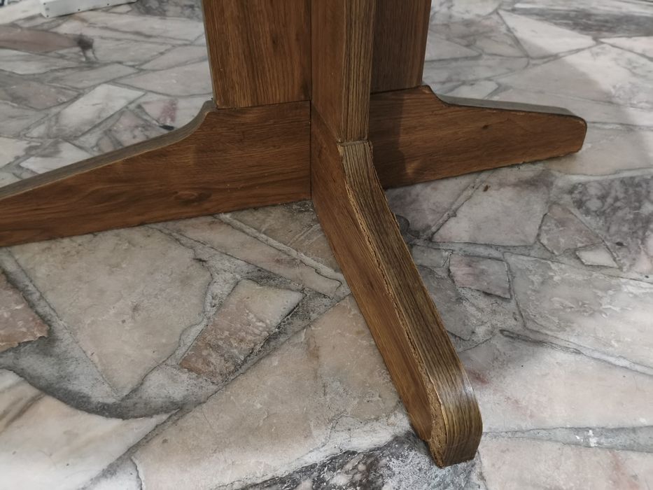 Mesa vintage redonda extensível