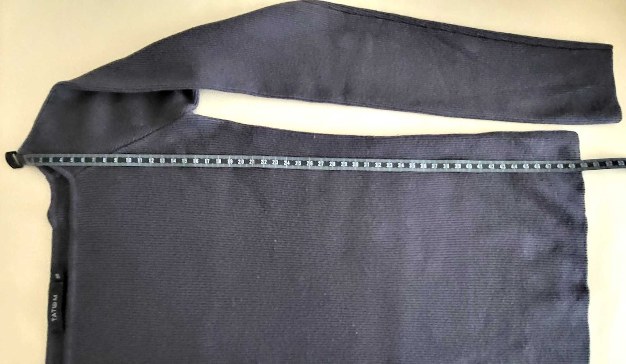 Tatuum lekki sweter szary rozciągliwy prosty dekolt 34/36