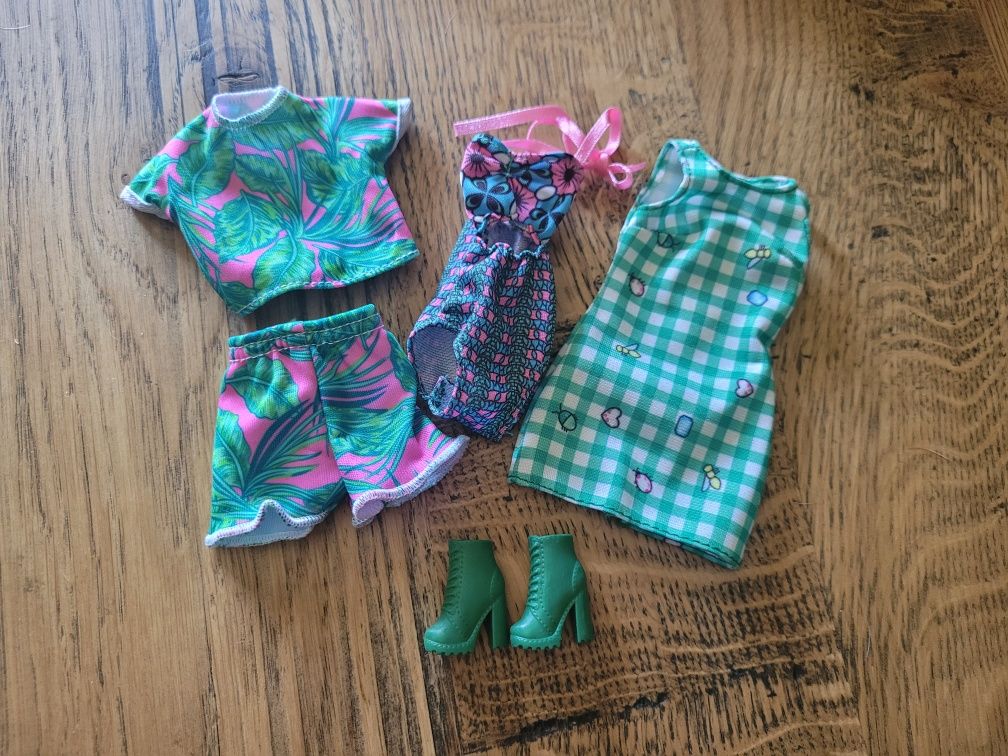 Ubranka dla lalki Barbie buty strój kąpielowy bikini zestaw