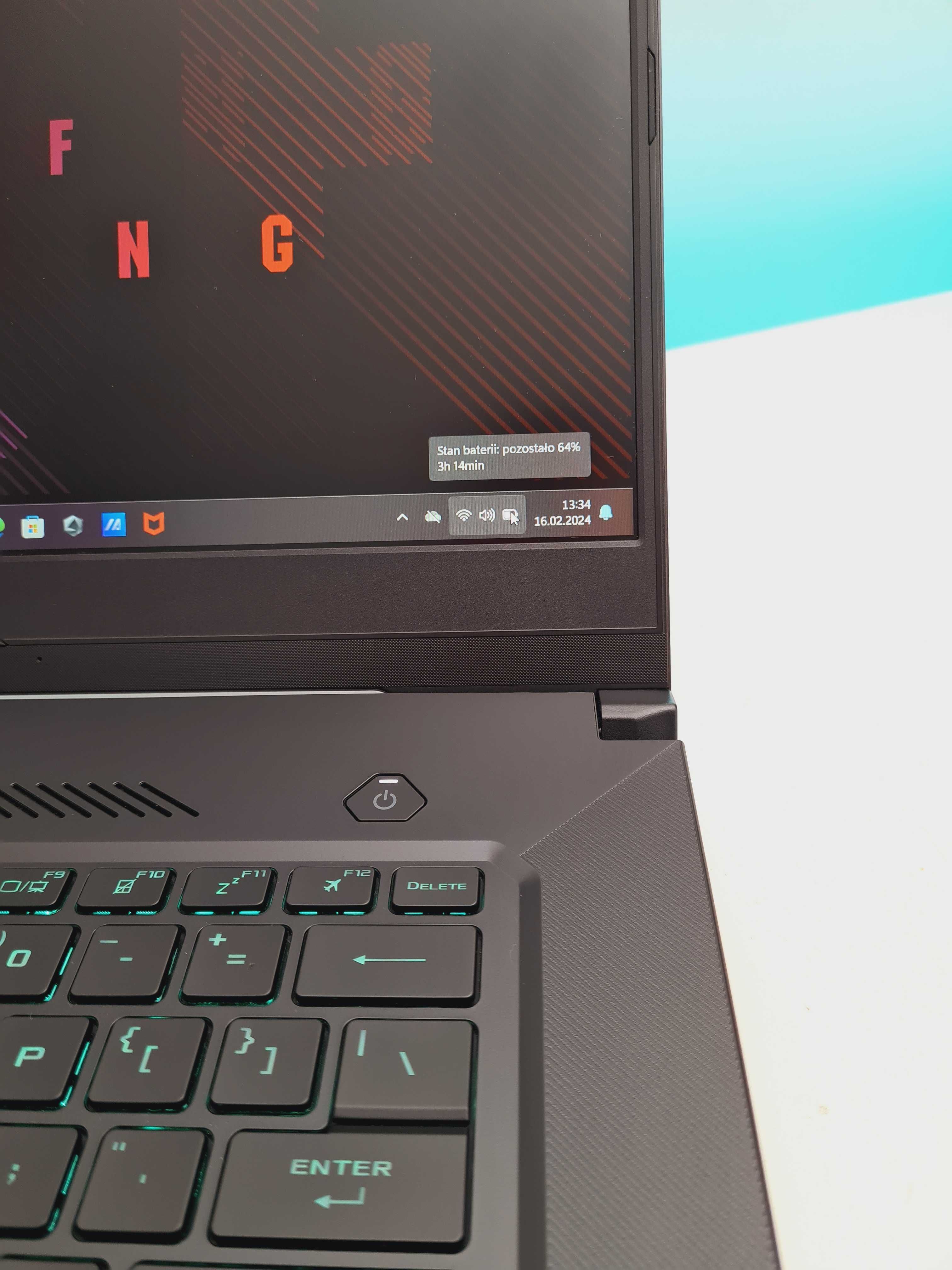 Laptop Gamingowy ASUS TUF, i5, RTX 3050, 16gb, 512ssd + ZESTAW DO GIER