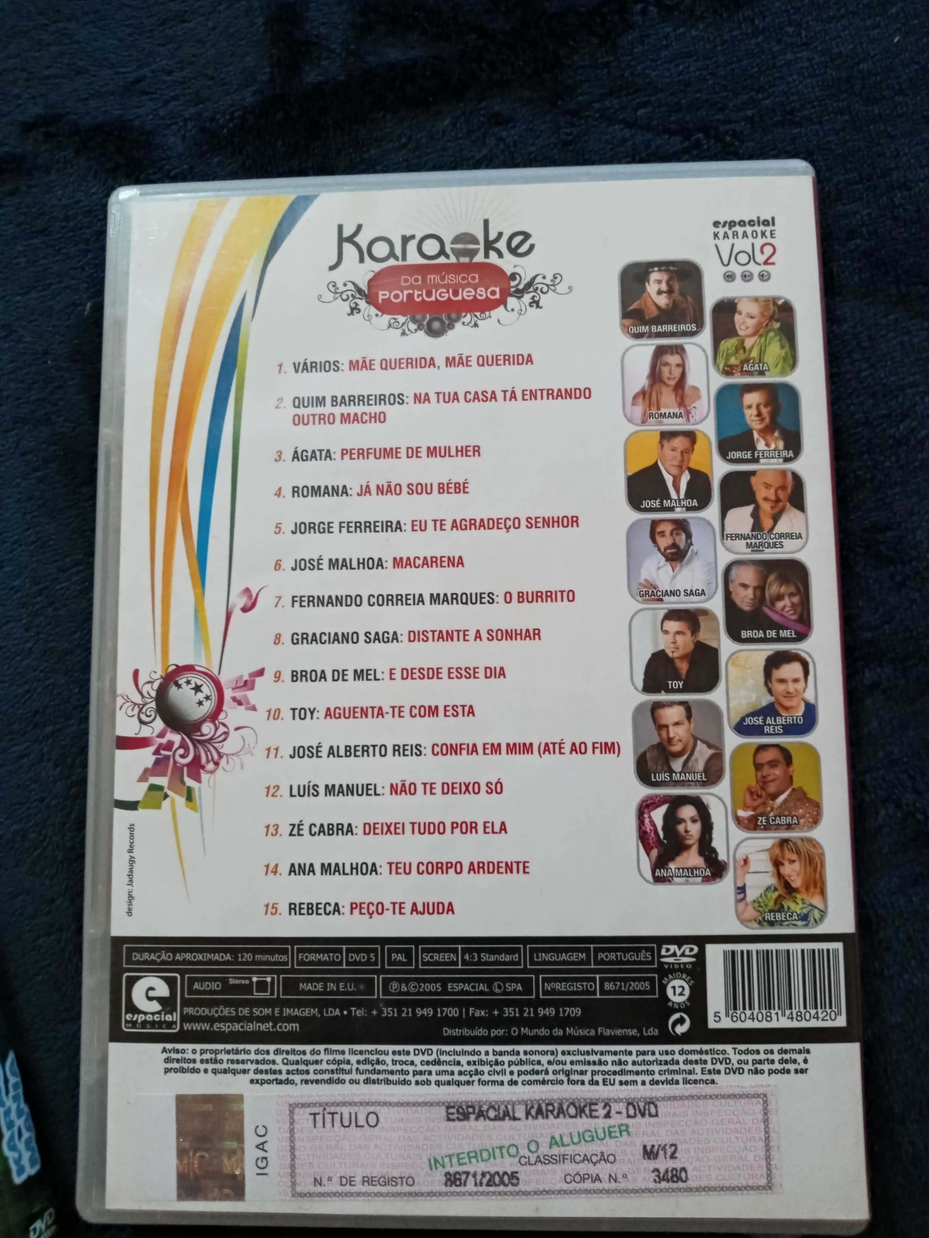 3 DVDs de Karaoke