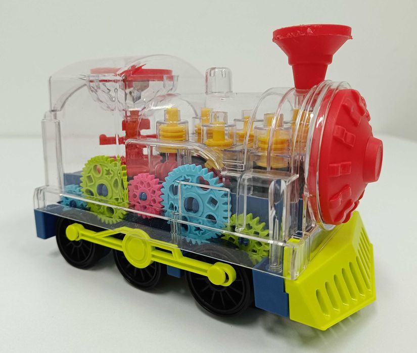 Lokomotywa Interaktywna Przezroczysta Pociąg Jeździ Gra Świeci