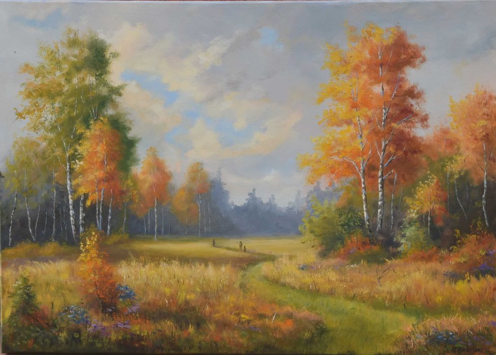 Marek Rudziński "Powiew jesieni" Olej. 70x50cm.