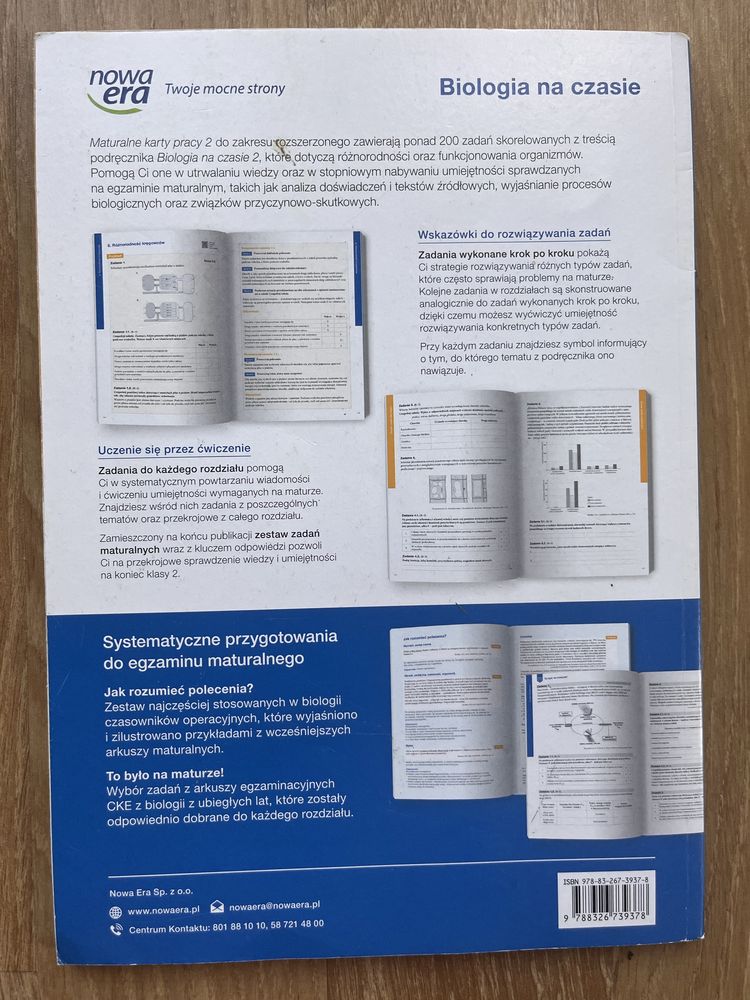 Biologia na czasie 2 maturalne karty pracy Nowa Era