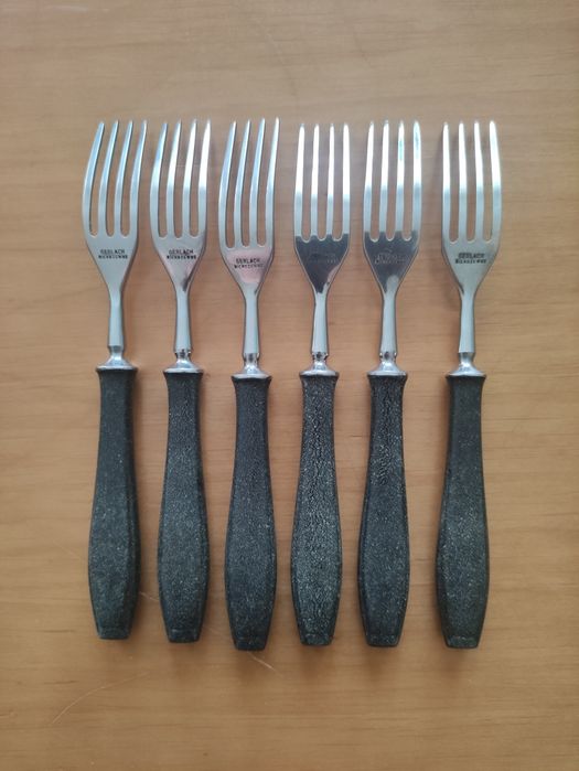 Sztućce Gerlach bakelit zestaw 12 szt. PRL