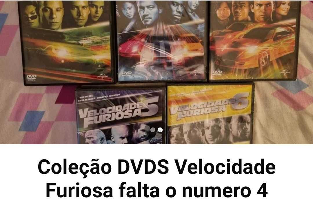 DVDS Velocidade Furiosa só falta o 4