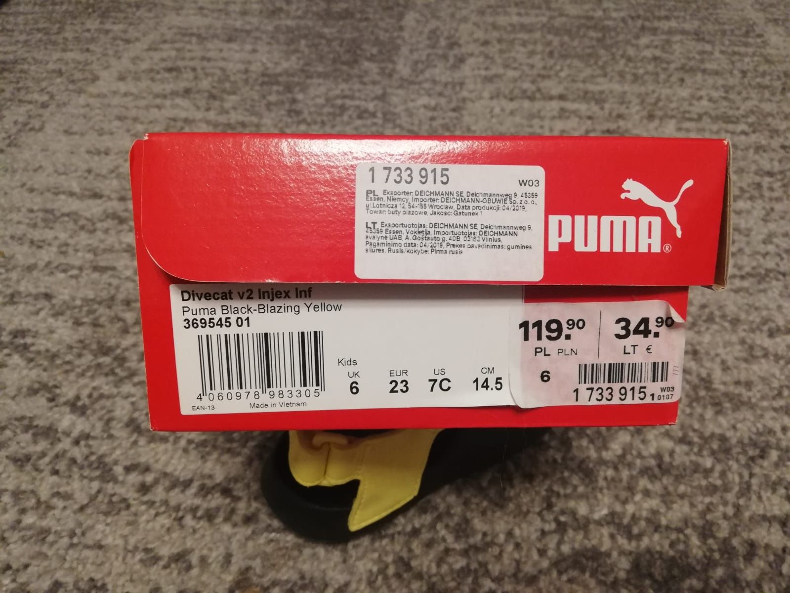 Sandały Puma rozmiar 23