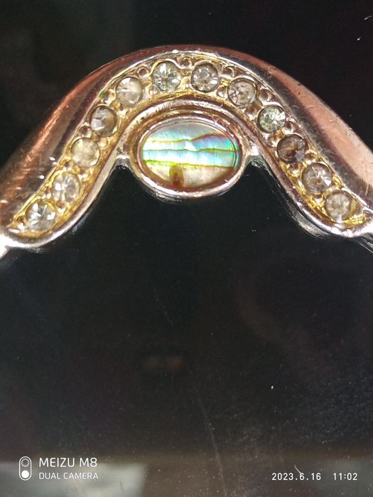 Кол'є  позолочане з натуральним камінцем і цирконами в доброму стані