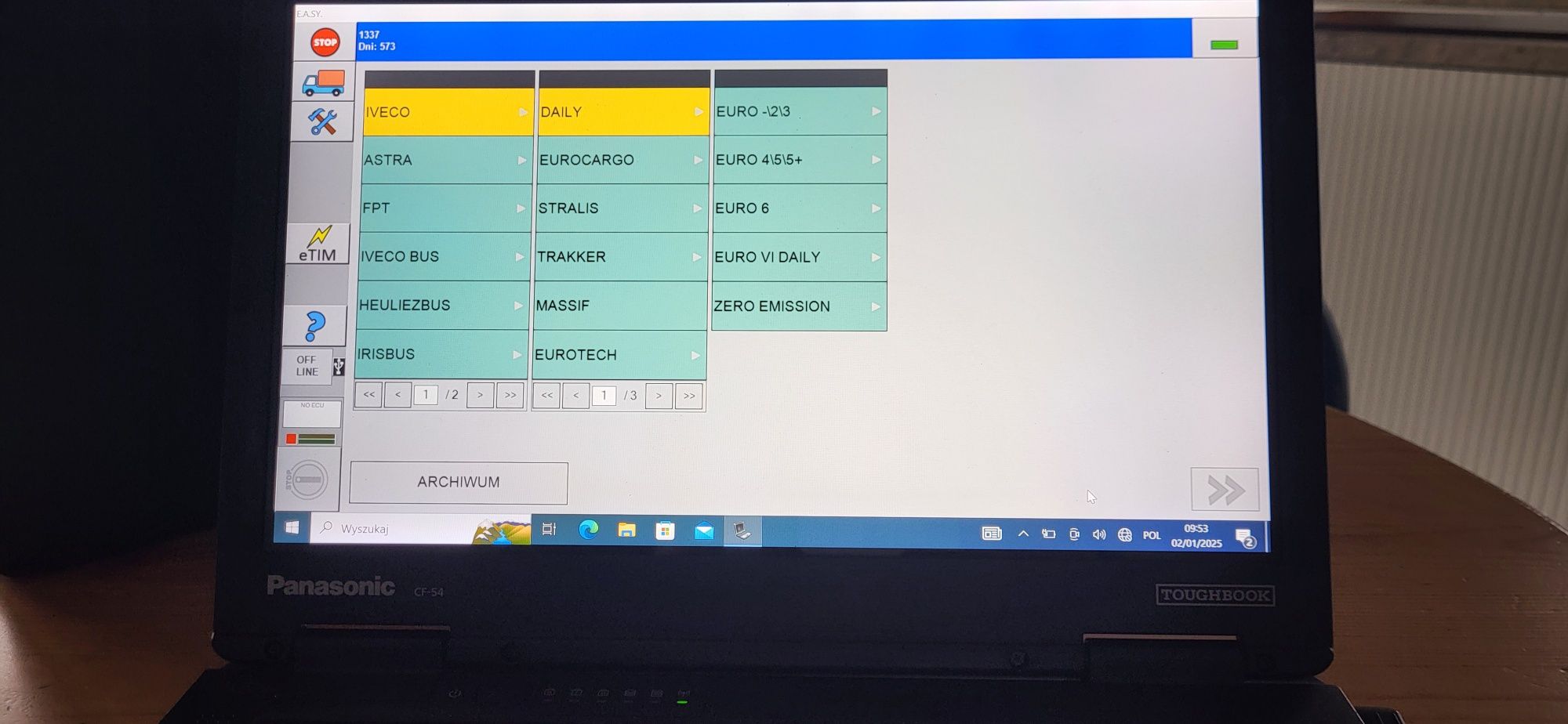 Interfejs diagnostyczny IVECO ELTRAC ECI Easy komplet