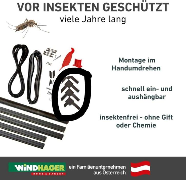 Windhager Fly Screen Expert moskitiera na okno max 120x100