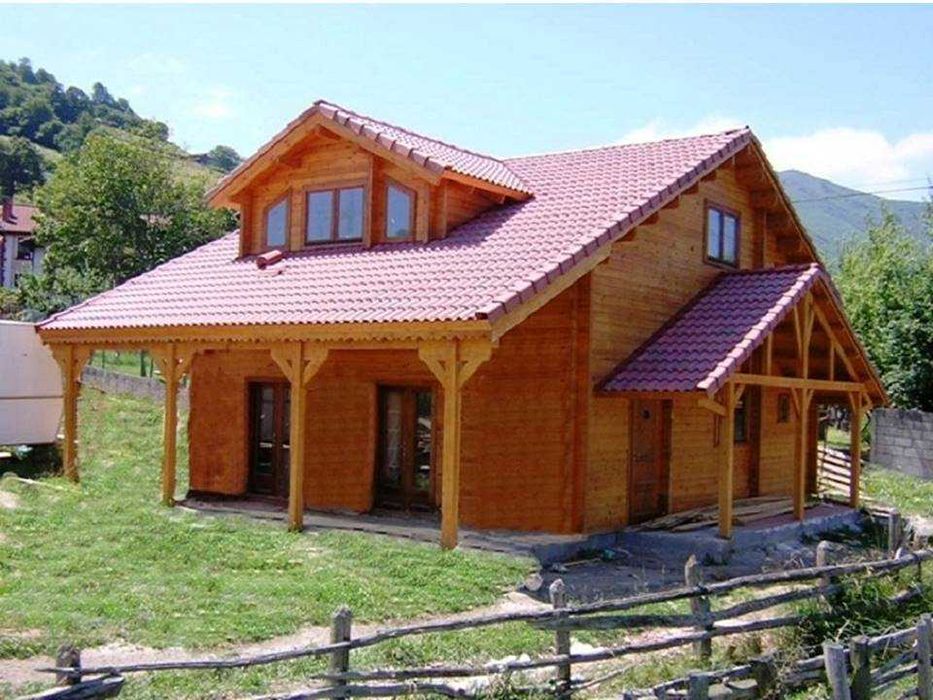 Casa de Madeira T.3 DUPLEX Bungalow Pré-Fabricada