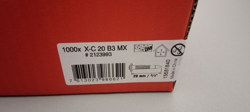 Gwoździe HILTI X-C 20 B3 MX