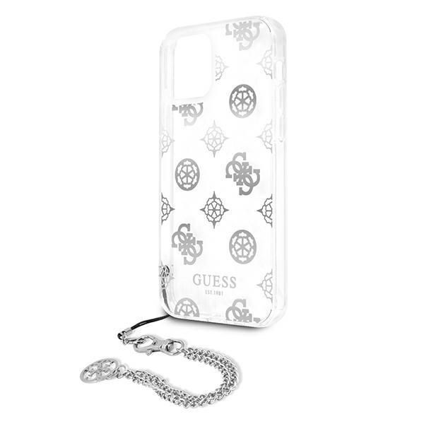 Guess Etui iPhone 12 Pro Max 6,7" Srebrny Peony Chain - Ochrona i Styl